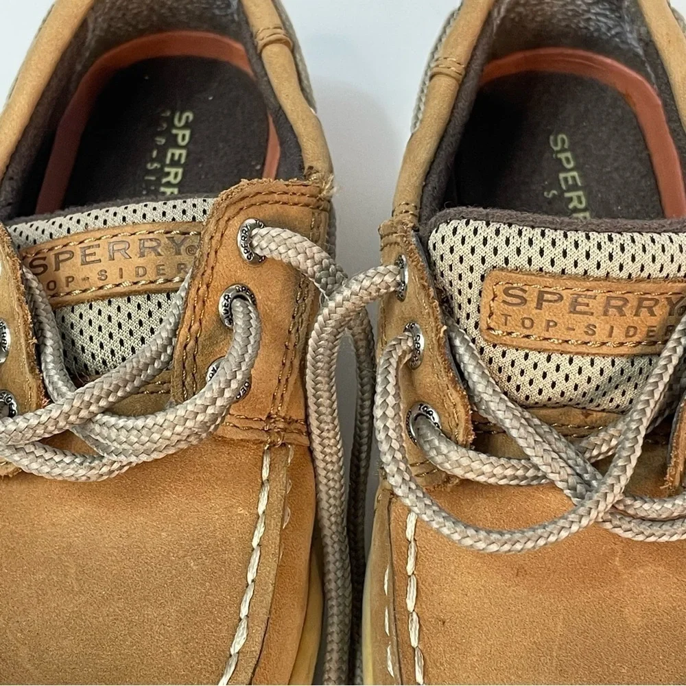 Sperry Bill Fish Leather‎ BrownToddler Boat Shoes Size 10.5 W Pretty Colligate